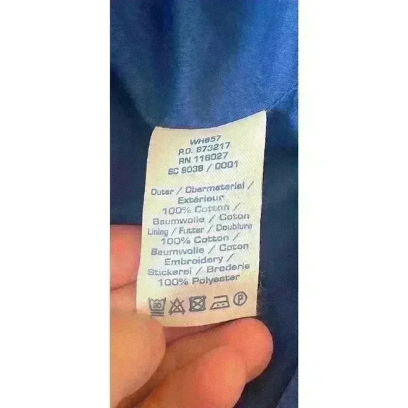 Boden Back Zip Lined Sleeveless Dress Embroidered Blue Size 6 Blue - Picture 9 of 10